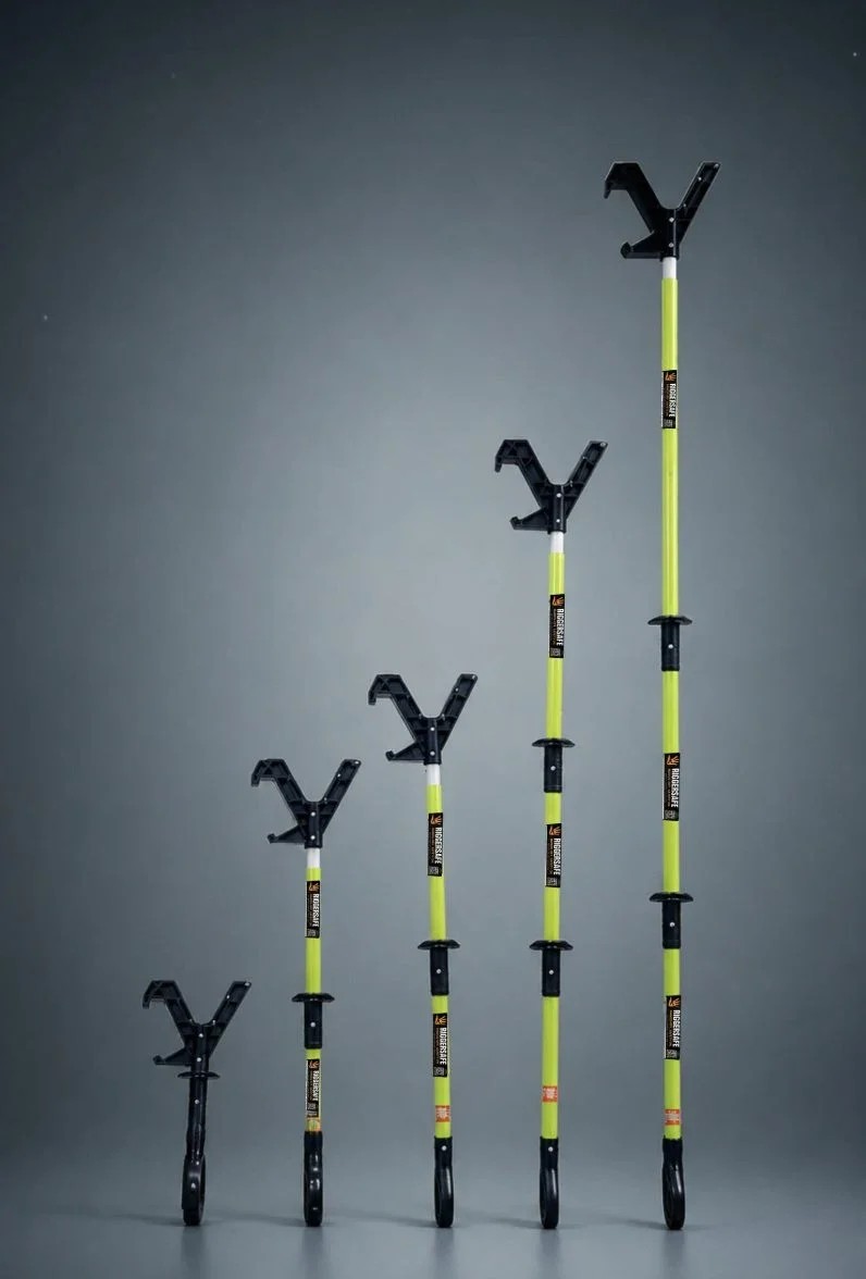 Complete neon green RiggerSafe tool range in different lengths
